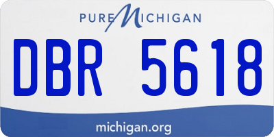 MI license plate DBR5618
