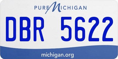 MI license plate DBR5622