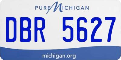 MI license plate DBR5627
