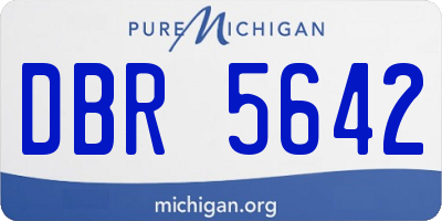 MI license plate DBR5642