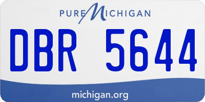 MI license plate DBR5644