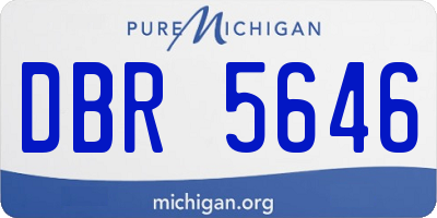 MI license plate DBR5646