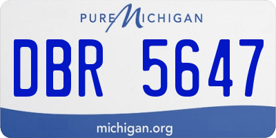 MI license plate DBR5647
