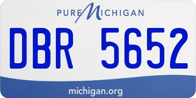 MI license plate DBR5652