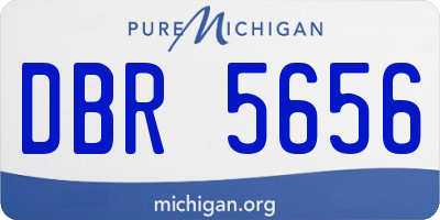 MI license plate DBR5656