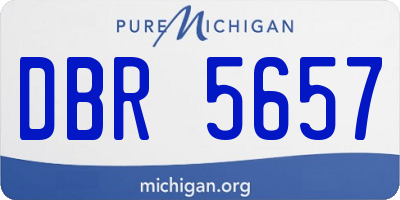 MI license plate DBR5657