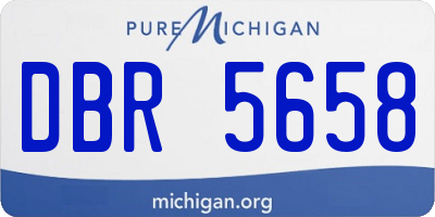 MI license plate DBR5658