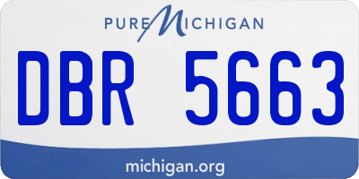 MI license plate DBR5663