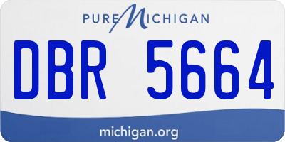 MI license plate DBR5664