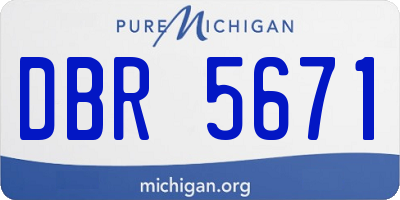 MI license plate DBR5671