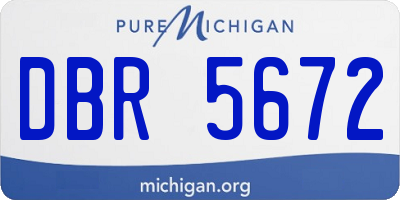 MI license plate DBR5672