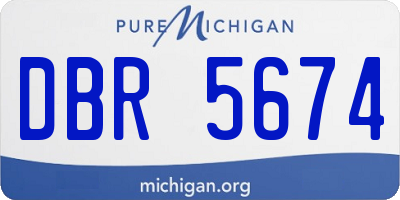 MI license plate DBR5674