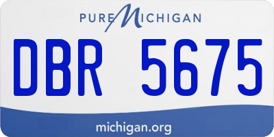 MI license plate DBR5675