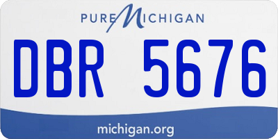 MI license plate DBR5676