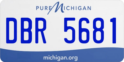 MI license plate DBR5681