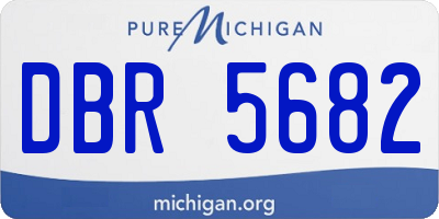 MI license plate DBR5682