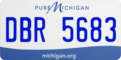 MI license plate DBR5683