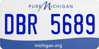MI license plate DBR5689
