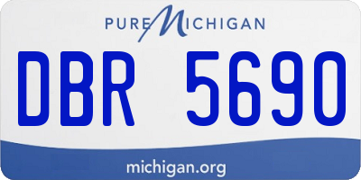 MI license plate DBR5690