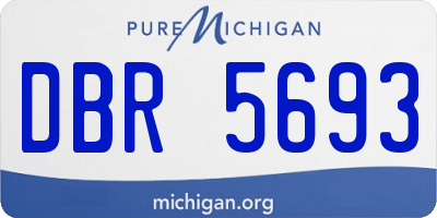 MI license plate DBR5693