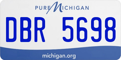 MI license plate DBR5698