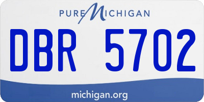 MI license plate DBR5702