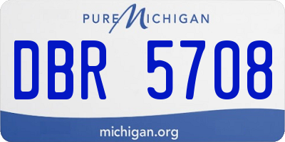 MI license plate DBR5708