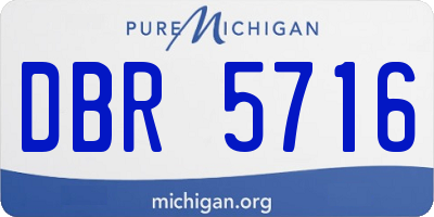 MI license plate DBR5716