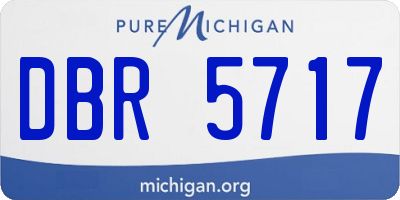 MI license plate DBR5717