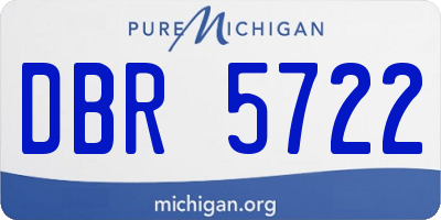 MI license plate DBR5722