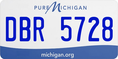 MI license plate DBR5728