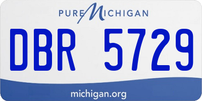MI license plate DBR5729