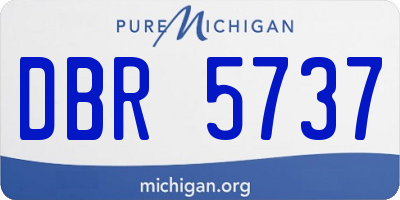 MI license plate DBR5737