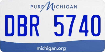 MI license plate DBR5740