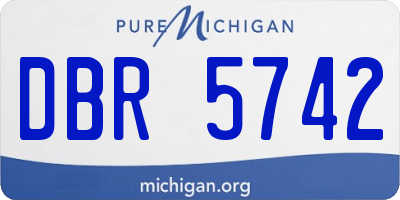 MI license plate DBR5742