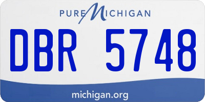 MI license plate DBR5748