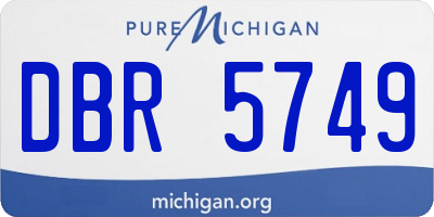 MI license plate DBR5749