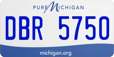 MI license plate DBR5750