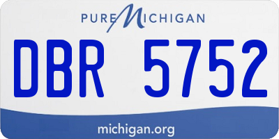 MI license plate DBR5752