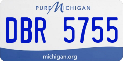 MI license plate DBR5755