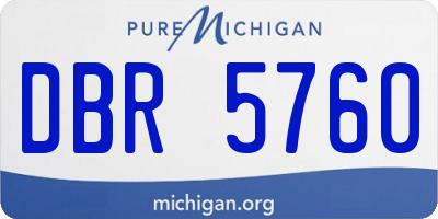 MI license plate DBR5760