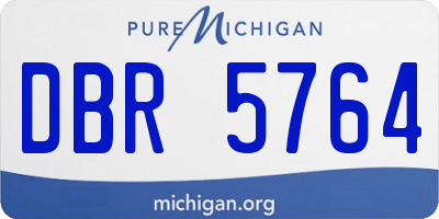 MI license plate DBR5764