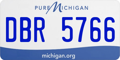 MI license plate DBR5766