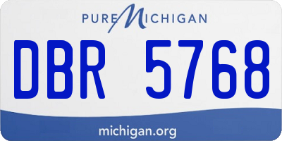 MI license plate DBR5768
