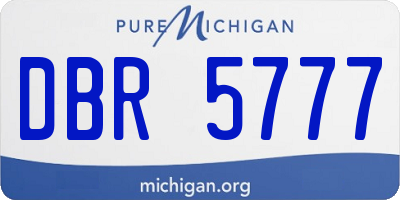 MI license plate DBR5777