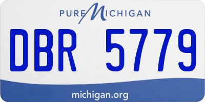 MI license plate DBR5779