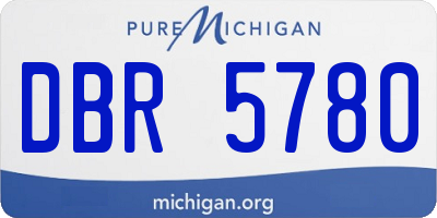 MI license plate DBR5780