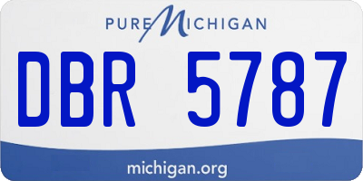 MI license plate DBR5787