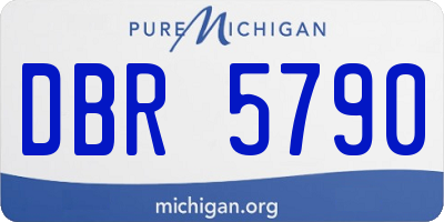 MI license plate DBR5790