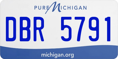 MI license plate DBR5791